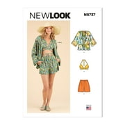 New Look Sewing Pattern 6737 - Misses' Jacket, Wrap Halter Top and Shorts, Size: A (8-10-12-14-16-18-20)