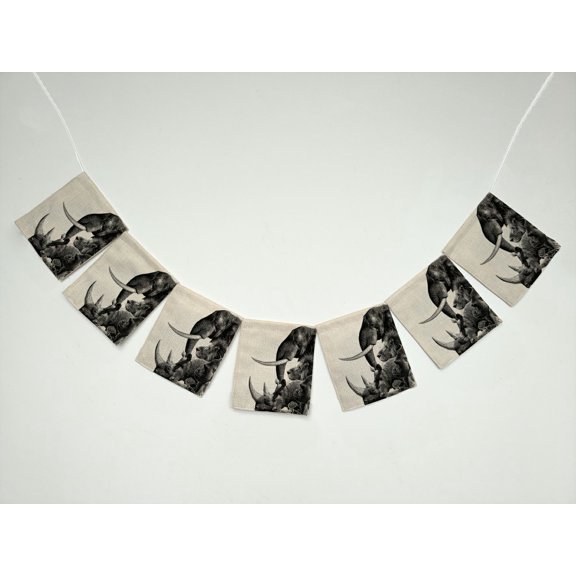 ZKGK Animals Elephant Banner Bunting Garland Flag Sign for Home Family Party Decoration