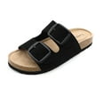 thumbnail image 2 of Women's Faux Suede Double Buckle Sandals, Cork Footbed, 2 of 6