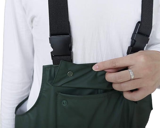RainRider Rain Pants for Men Women Waterproof Rain Gear Bib Overalls Trousers for Fishing Hunting(Dark Green,Medium)