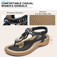 thumbnail image 3 of Littleplum Womens Elegant Rhinestone Sandals Comfortable Arch Support Summer Breathable Sanadals for Women,Black,Size 10, 3 of 7