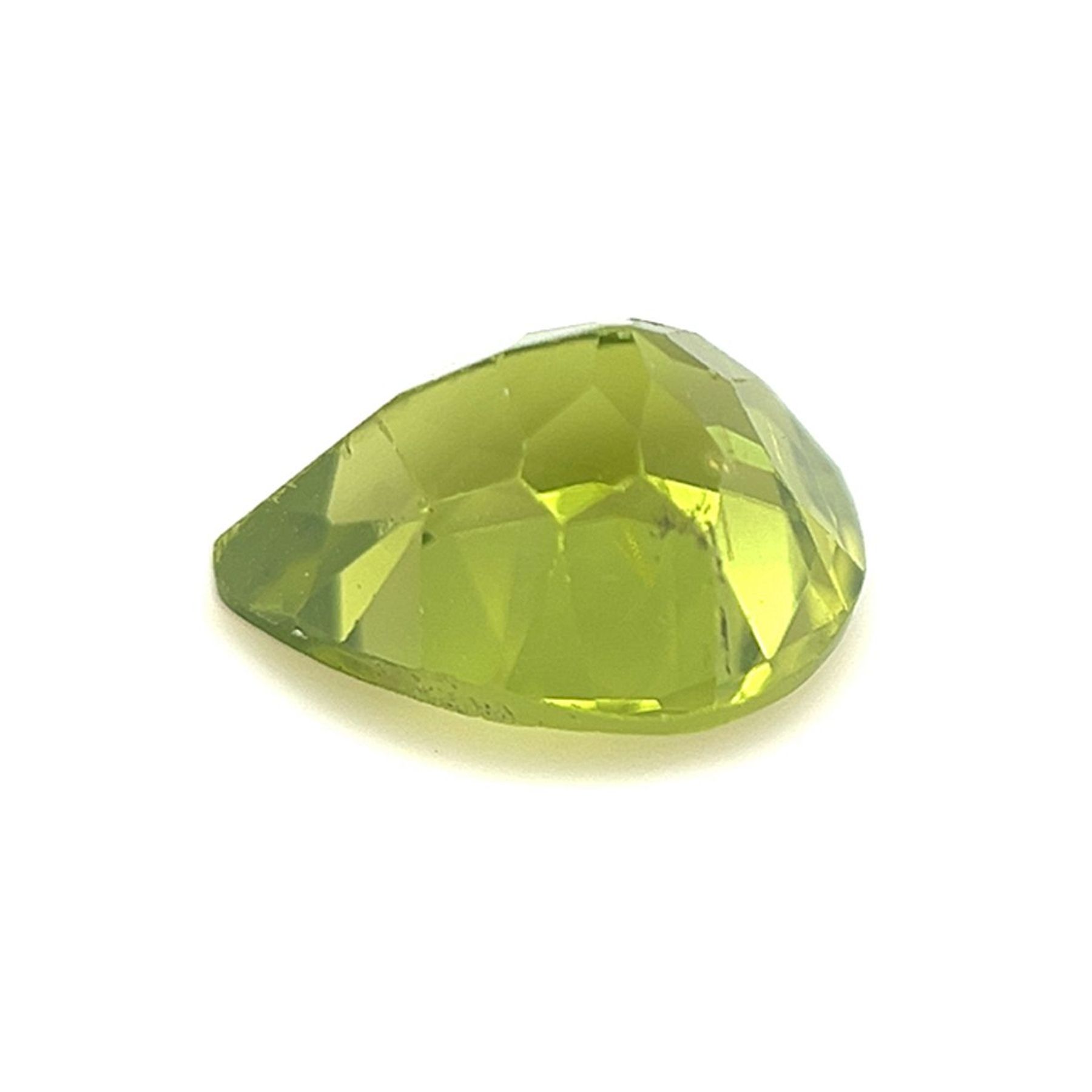 Certified Real 2.25 Carat Peridot Pear Shape Brilliant Cut 10x8 mm Loose Gemstone August Birthstone