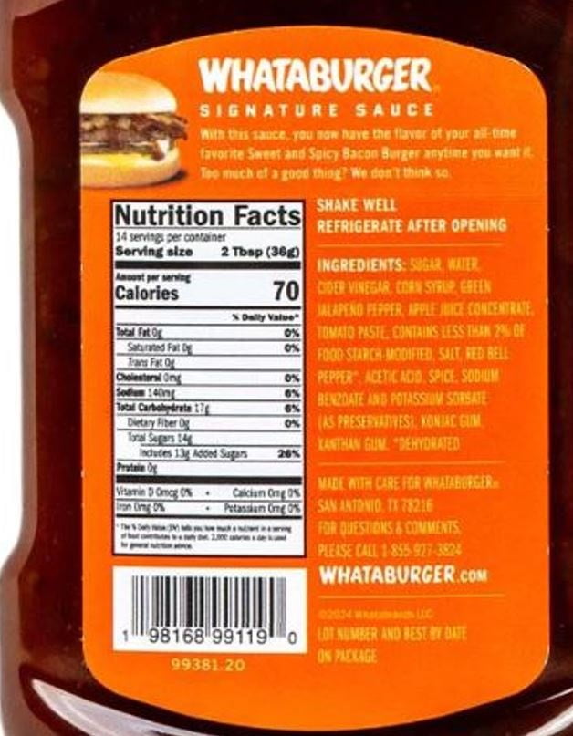 Whataburger Sweet & Spicy Sauce
