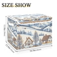 thumbnail image 5 of Yayeee Collapsible Cube Storage Bin with Lid Fabric Closet Decorative Basket with Handles, Blue Snowy Mountain, 5 of 7