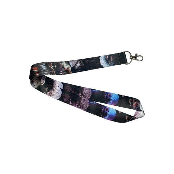 Anime Source Tokyo Ghoul Anime Manga Series Mask Black Blue Design Lanyard Keychain ID Badge Holder