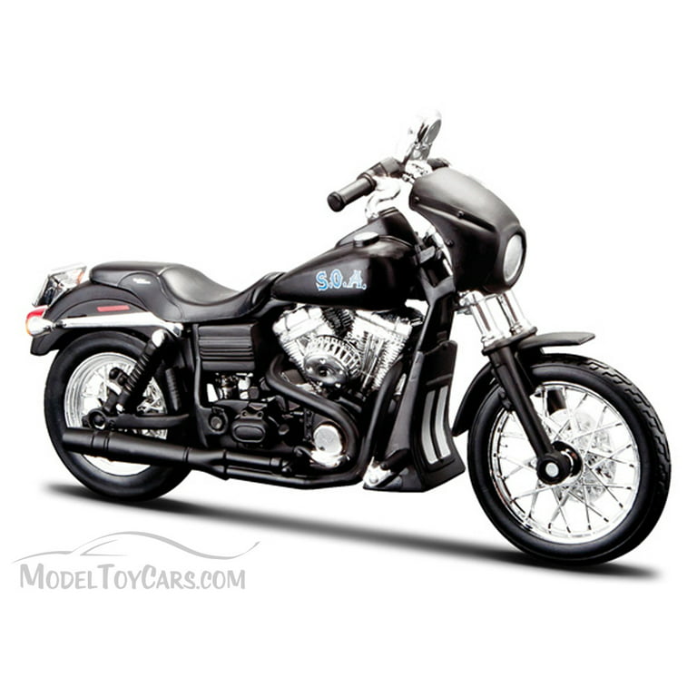 Tig Trager's FXDBI Dyna Street Bob - Harley-Davidson Motorcycle, Black -  Maisto Sons of Anarchy 32343 - 1/12 Scale Diecast Model Toy Motorcycle