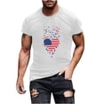 thumbnail image 2 of Tnhcen Men's 4th of July USA Flag Shirts T-Shirt Patriotic Independence Day Graphic Tees Short Sleeve Tops S-3XL, 2 of 5