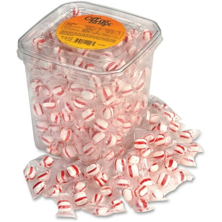 Office Snax, OFX00042, Peppermint Puff Candies Tub, 1