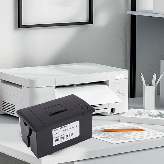 Imprimante Thermique Intégrée Imprimante de Reçus Port Série Microcontrôleur Développement Secondaire Module d'Impression MCU USB TTL Port 232 BT Noir