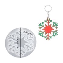 3D Snowflake Silicone Mold for Epoxy Resin, Resin Ornament Molds, Christmas Ornament DIY Craft Mold, Multi-Shape Snowflake Pendant Mould, Ideal for Making Xmas Tree Decor, DIY Resin Art Projects