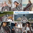 thumbnail image 5 of Red Gray Cooling Blanket,Lightweight Breathable Summer Throw Blanket with Double Sided Cold Effect,Southwest Retro Ethnic AztecTexture Bohemian Picnic Blankets Bed Sheet for Hot Sleepers 60"x80", 5 of 8