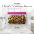 thumbnail image 3 of Bolsas Reutilizables Para Snacks, 600 Pzs, 16.5x8.2cm, Bolsas Herméticas, Doble Cierre Clic, Sin BPA, Para Galletas, Frutas, Frutos Secos, Dulces, Verduras Lunch, Oficina o Viajes, 3 of 12
