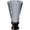 Black / Clear, variant on Urbanest Crystal Trumpet Lamp Finial – 2 11/32 Inch Tall, Brushed Steel Base– Decorative Lamp Shade Finial for Table & Floor Lamps- 2 Pieces