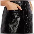 thumbnail image 5 of 7 For All Mankind Womens 100% Genuine Leather Skirt A-line Glossy Black Size L, 5 of 6