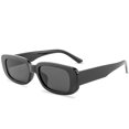 thumbnail image 3 of Square Shape Mirror Lens Sunglasses Acrylic Transparent Frame Women's Mens, 3 of 9