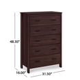 thumbnail image 4 of GDF Studio Titeca Contemporary 3 Piece Dresser and Nightstand Set, Walnut, 4 of 11