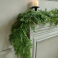 thumbnail image 4 of 6FT Real Touch Norfolk Pine Garland - Artificial Christmas Garland Fake Green Faux Pine Needles Garland for Table Fireplace Mantle Holiday Home Indoor Outdoor Decor (1PCS), 4 of 8