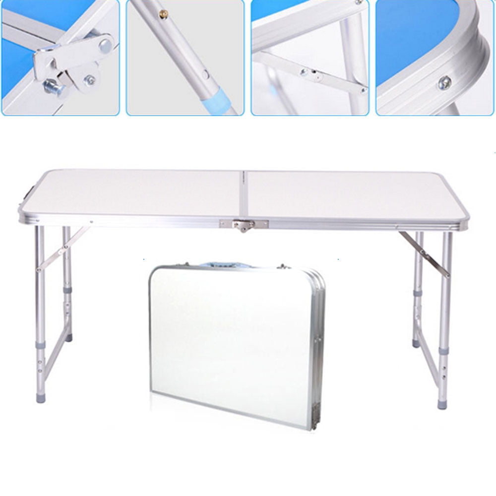 Details about   Outdoor Camping Folding Table 4Chair  Aluminium Alloy Picnic Table Waterproof 