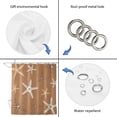 thumbnail image 5 of Vintage Terracotta Starfish Bathroom Shower Curtains with 12 Hooks Waterproof Shower Curtain for Stalls and Bathtubs Summer Coastal Beach Marine Life Decorative Bathroom Curtain 72x96 Inches, 5 of 9