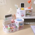 thumbnail image 4 of Bearachild Desktop Pen Holder Multi-functional Partition Stationery Organizer Children Student Pencil Case for Office Supplies Type3 NO3, 4 of 6