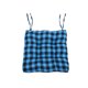 thumbnail image 1 of Inteprter Silla de forma cuadrada Almohadillas de poliéster Rejilla Cojín y cálido con lazos Respaldo antideslizante Almohada Mat Home Decoración del hogar Cuadrícula azul de 2.5 cm 43*42*12cm, 1 of 6