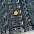 thumbnail image 7 of Boys Denim Jacket Button Denim Jacket Casual Basic Outwear Dark Blue Jacket Girls Girl Clothes Size 6-12 Months, 7 of 7