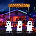 thumbnail image 4 of Costway 4 Pcs Halloween Decoration with Gate, Happy Halloween Sign, 170 LED Lights for Yard, 4 of 10