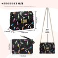 thumbnail image 7 of Pzuqiu Chrismas Lights Stars Leather Crossbody Bag Versatile Minimalist Small Leather Crossbody Bags for Women Metal Chain Strap Casual Vintage for Teen Girls-Women, 7 of 7