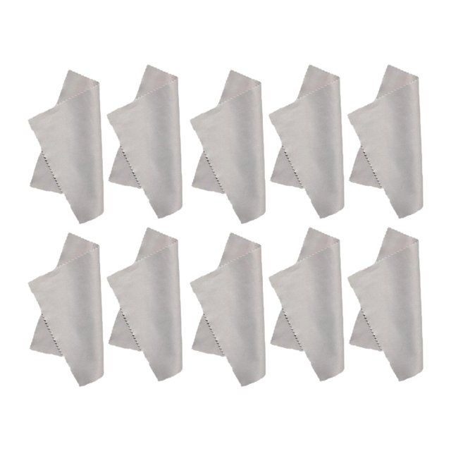 10 piezas de toallitas para gafas, paños para gafas, paño suave, portátil, lavable, para cámara Gris claro