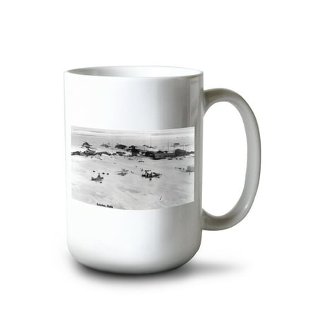 

15 fl oz Ceramic Mug Kotzebue Alaska View of a Snowy Airstrip Photo Dishwasher & Microwave Safe