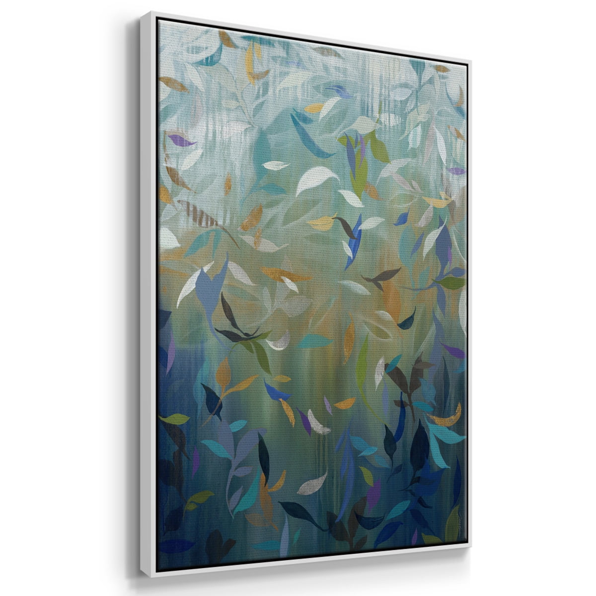 Falling Leaves Framed Premium Gallery Wrapped Canvas - Ready to Hang