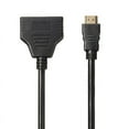 thumbnail image 3 of liraijei Male to 2 HDMI Female 1 to 2 Way Splitter Cable for HDTV, LCD Monitor and Projectors, Black, 3 of 13