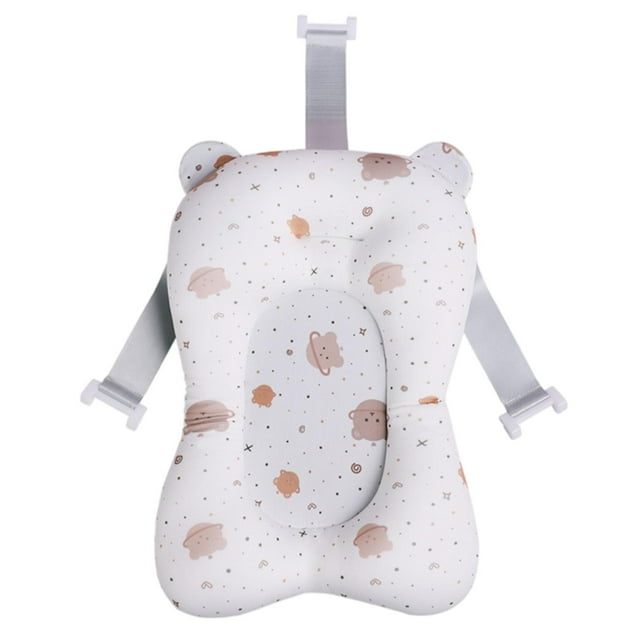 Cojín de baño suave para bebés, antideslizante, 52 x 36 cm blanco