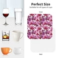 thumbnail image 4 of KLL Drink Coasters Set Square of 4,PU Leather Absorbent Coasters Set Decorative Coffee Cup Coasters Housewarming Gift for Home Decor-Orchids Flowers, 4 of 5