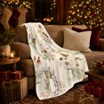 thumbnail image 3 of Wildflower Meadow Botanical Illustration Bumblebees, Cozy Friendship Quote Scene, Warm Flannel Blanket for Living Room and Reading Nook, Art Lovers Friendship Gift, Artistic Home Decor, 3 of 9