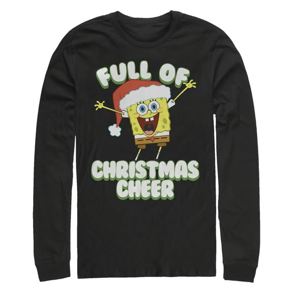 Men's SpongeBob SquarePants Full of Christmas Cheer  Long Sleeve Shirt