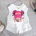 thumbnail image 2 of Shadoumai Girls 2 Piece Summer Outfits Cap Sleeve Shirt and Elastic Waist Shorts Casual Clothing Set (5-14 Years), 2 of 2