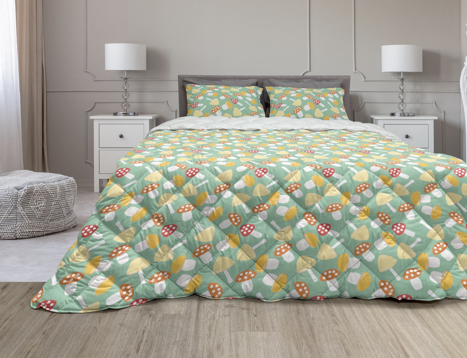 Mushroom Comforter \u0026 Sham Bedding Set 