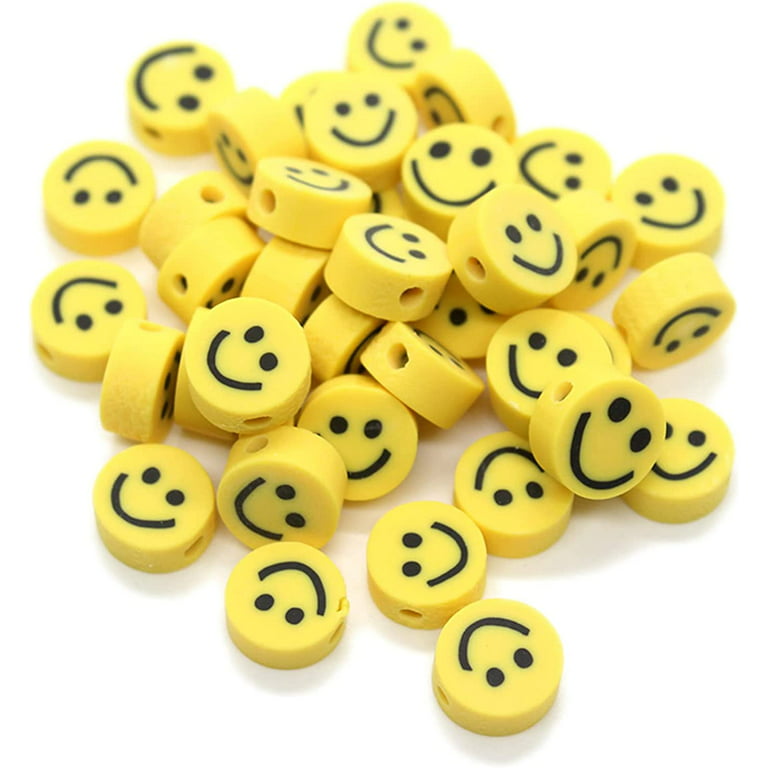 Mixed Funny Face Yellow Polymer Clay Beads Loose Spacer Beads For Jewelry  Making DIY Bracelet Accessories