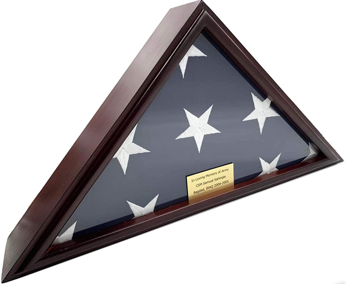 5x9 Flag Display Case for American Veteran Burial Flag Solid