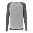 thumbnail image 3 of Ladies' Zen Contrast Crew - CEMENT/ DK SMOKE - XL, 3 of 5