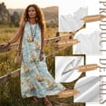 thumbnail image 7 of FOR U DESIGNS Blue Sailboat Print Matchable Couple Clothes Hawaiian Husband and Wife Clothing Linen-Style Casual Button Shirt and Sleeveless Sundress Summer Dress, 7 of 7