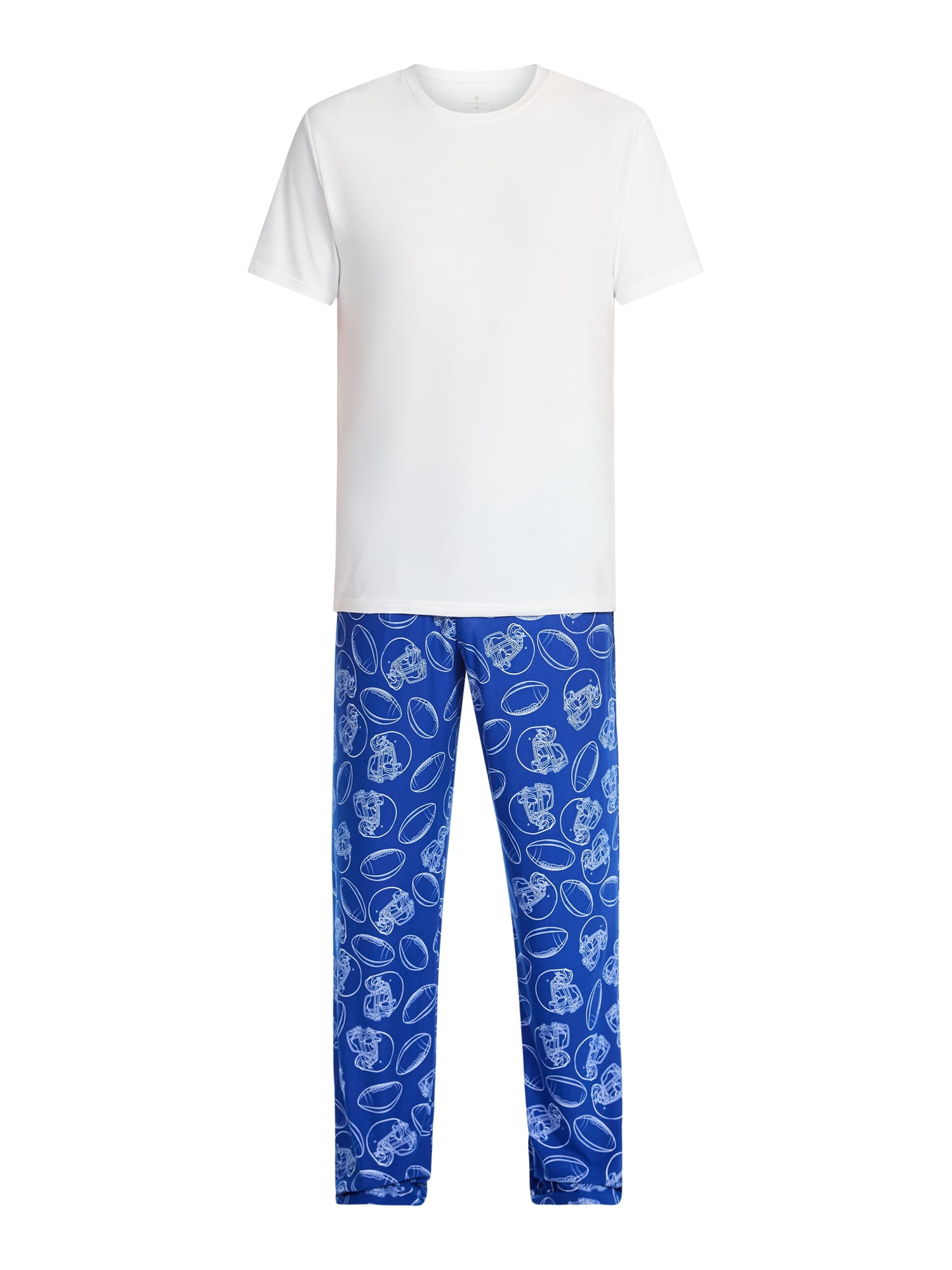 Fox + Badger Men's Short Sleeve Top and Pajama Pants Sleep Set, 2-Piece, Sizes S-XXL