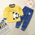 thumbnail image 2 of HCNTES Toddler Thermal Underwear Set for Kids - Winter Base Layer Long for Boys Girls Long Underwear(7-8 Years,a281-Blue), 2 of 4