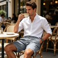 thumbnail image 5 of DagobertNiko Golf Shorts for Men Flat Front Dress Work Shorts Lightweight Stretch Folded Hem Summer Casual Shorts with Pockets, 5 of 6