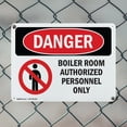 thumbnail image 5 of (2 Pack) Boiler Room Authorized Personnel Only OSHA Danger Sign 10 Inch X 7 Inch Indoor / Outdoor Rust-Free Aluminum Metal Signs for Workplace, Workshop, and Construction Site, Made in, 5 of 8