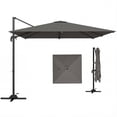 thumbnail image 1 of Parasol Déporté de 10 Pi pour Patio, Parasol Carré pour Patio avec Poignée, 1 of 10