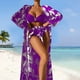 thumbnail image 2 of Gibobby Conjunto de Traje de Baño para Mujer Conjunto de Bikini Sexy de 3 piezas para mujer, traje de baño cubierta, Bikinis de cintura alta para mujer, (Morado,CH), 2 of 3
