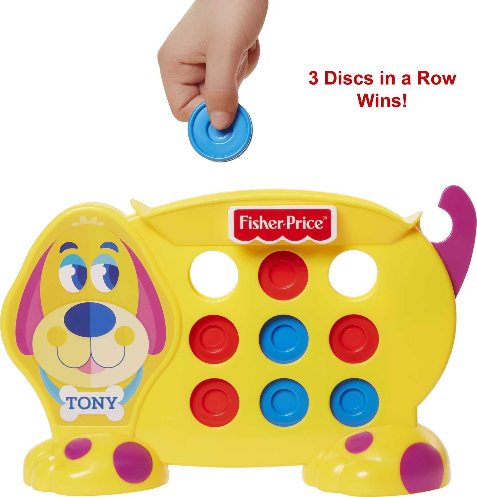 Fisher-Price Tic-Tac-Tony Pre-School Kids Game, Get Three-in-a-Row with  Plastic Discs
