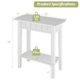 thumbnail image 2 of Gymax 2PCS 2-tier Side End Sofa Coffee Table Nightstand for Bedroom Living Room White, 2 of 10